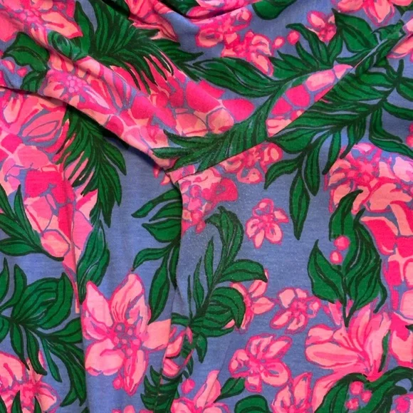 $8 SALE! LILLY PULITZER: Tessa 3/4 Sleeve Dress; Cerise Pink Safari Sunset, M - Picture 5 of 7